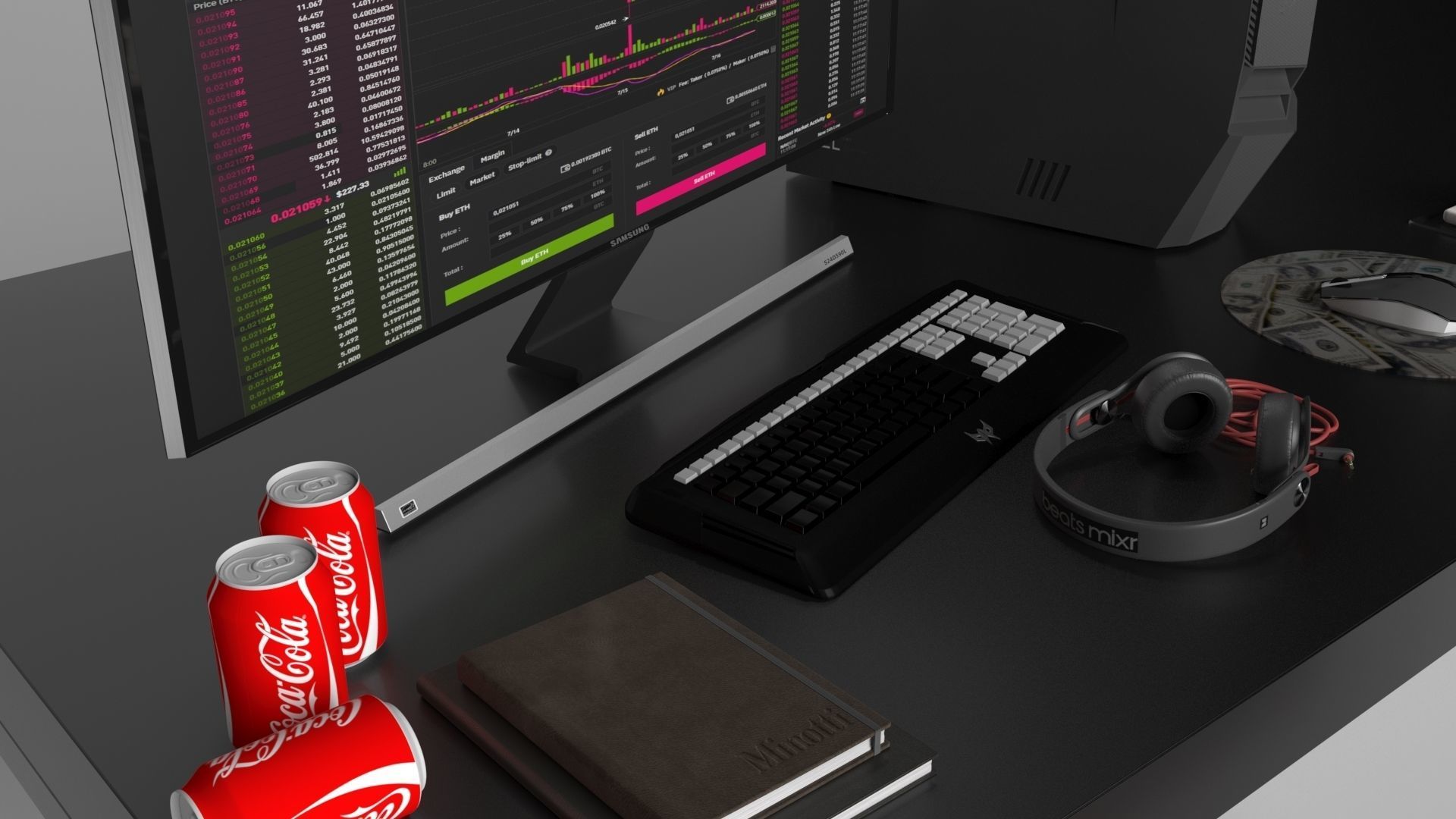 gaming pc computer 3D model_4