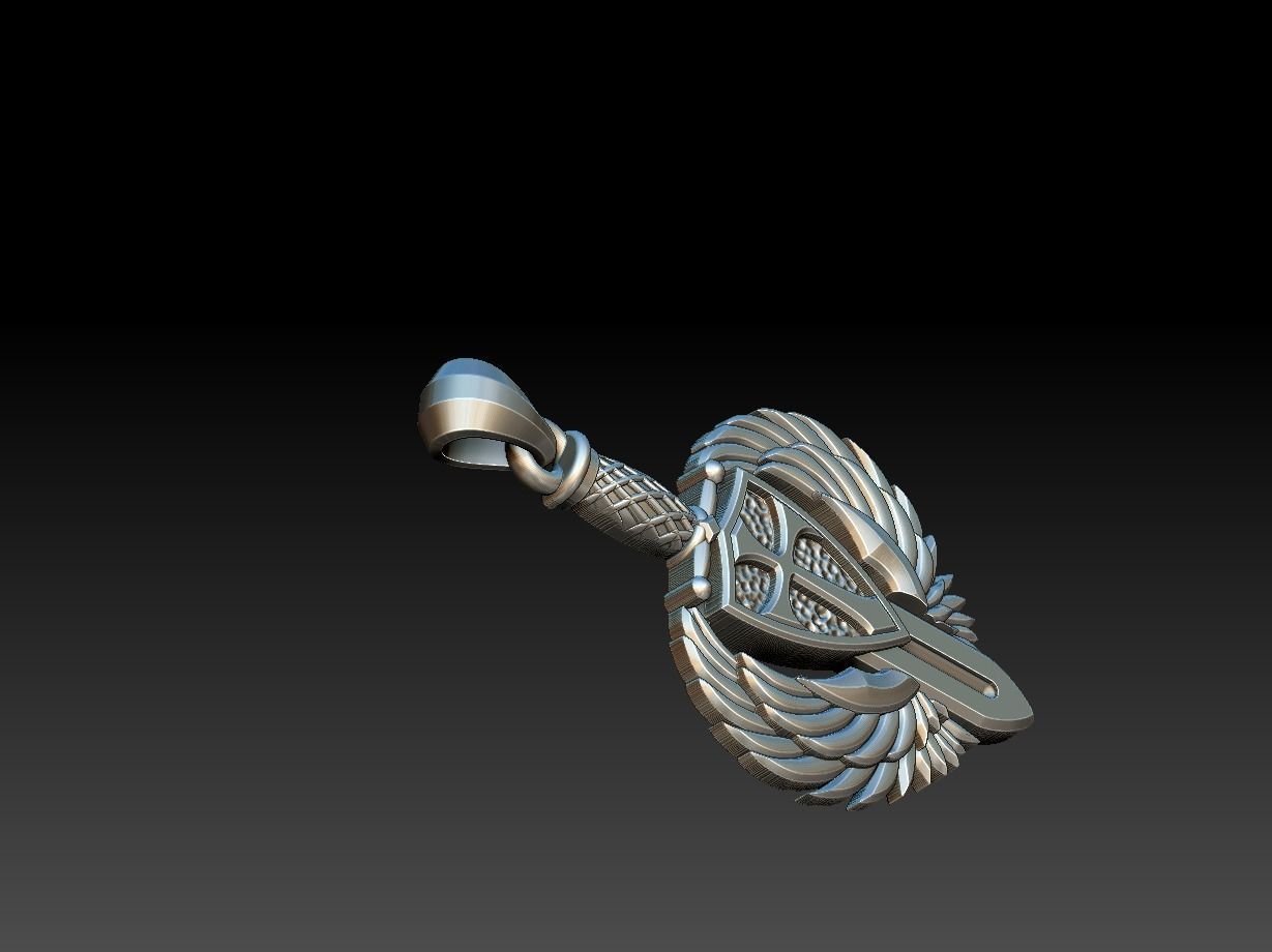 Saint Michael Shield Sword - Sao Miguel 3D print model_17