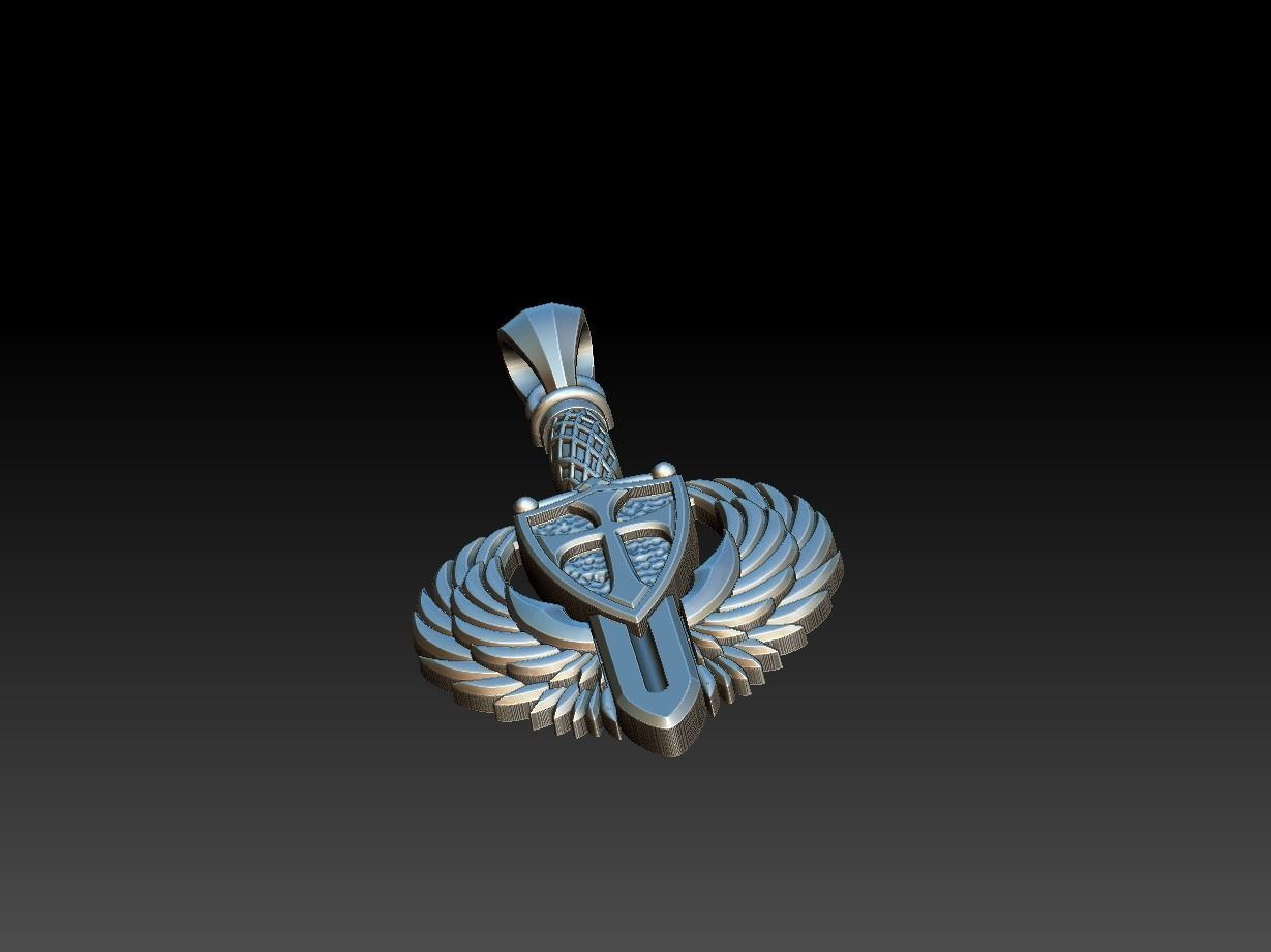 Saint Michael Shield Sword - Sao Miguel 3D print model_14