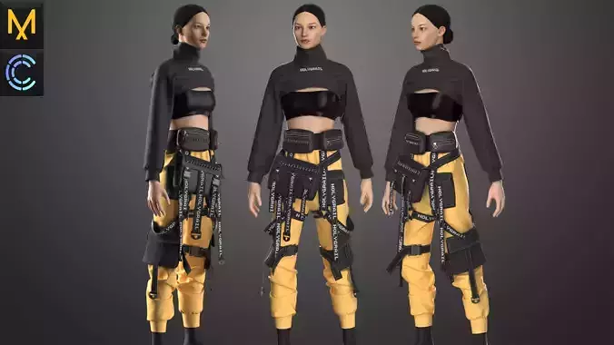 New Outfit Female OBJ mtl FBX ZPRJ