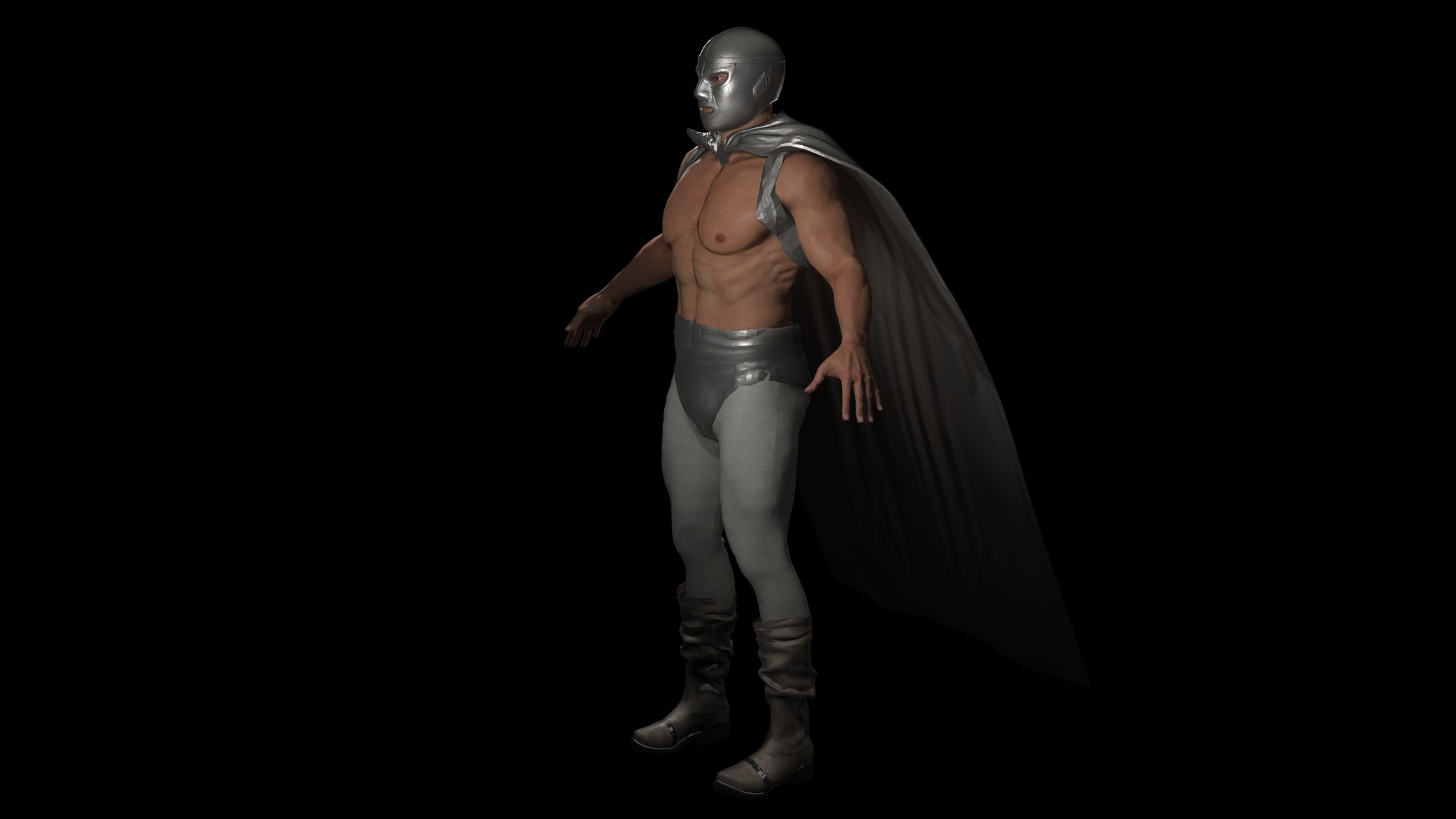 El Santo Low-poly 3D model_2