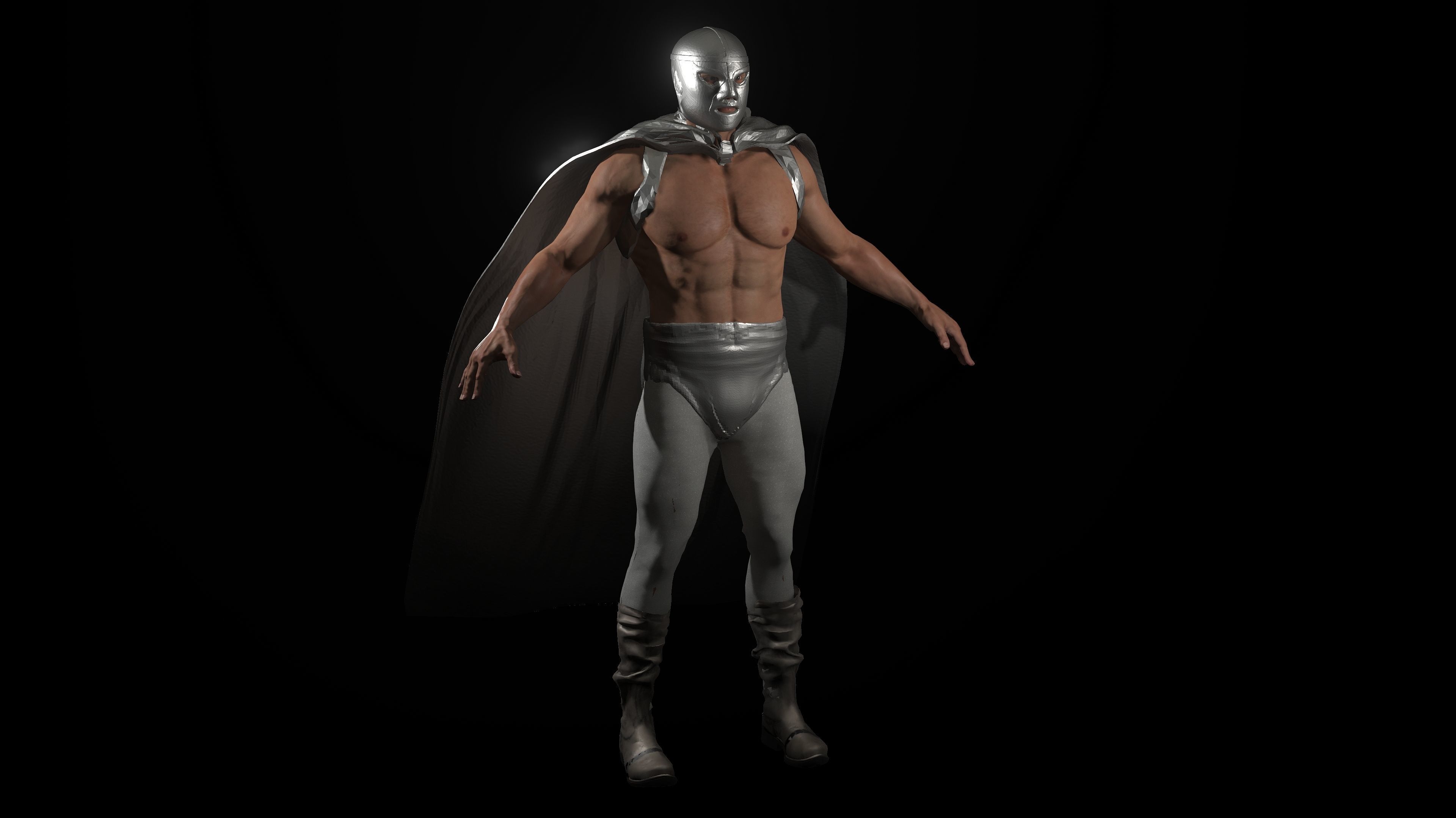 El Santo Low-poly 3D model_4