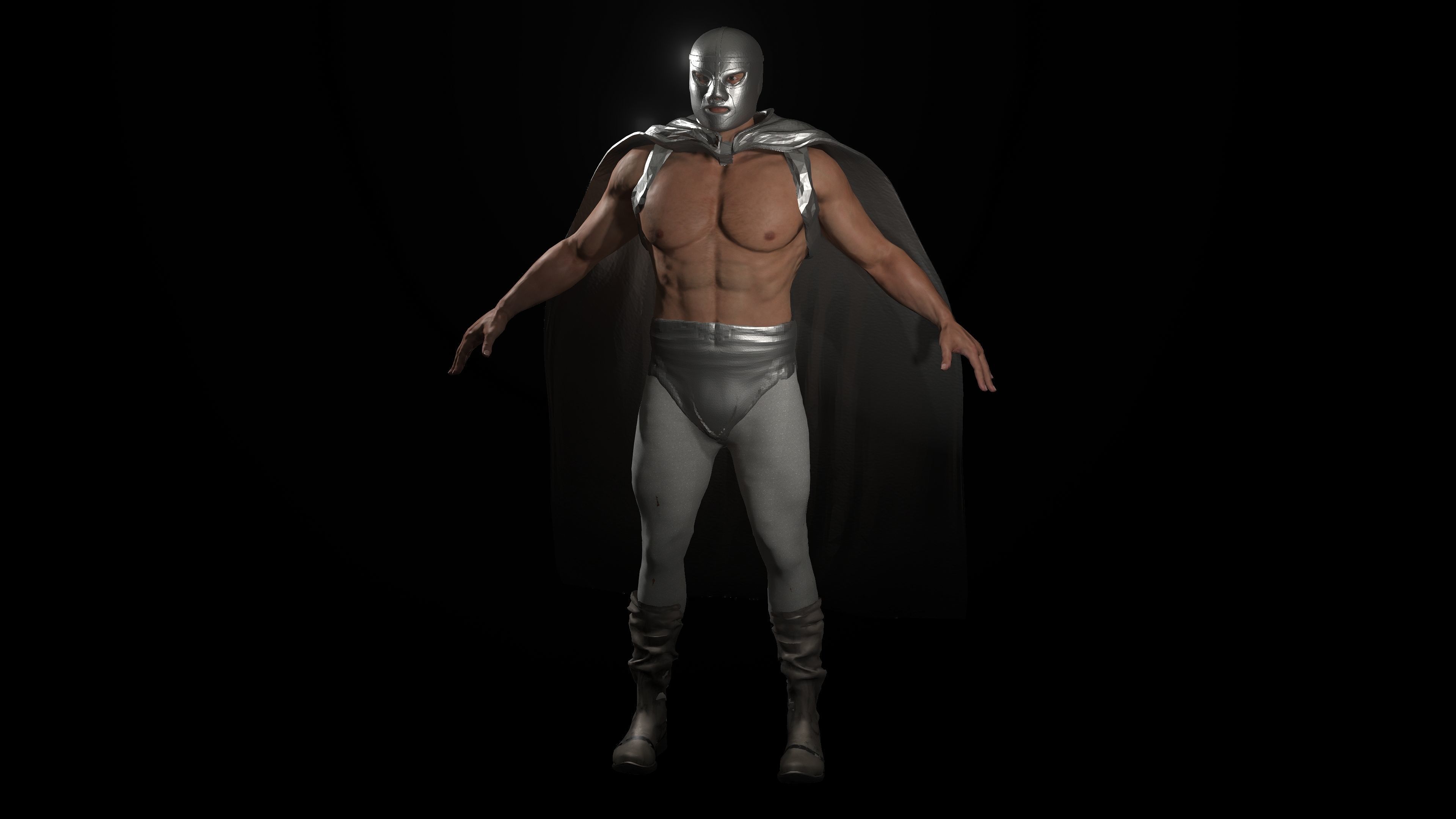 El Santo Low-poly 3D model_1