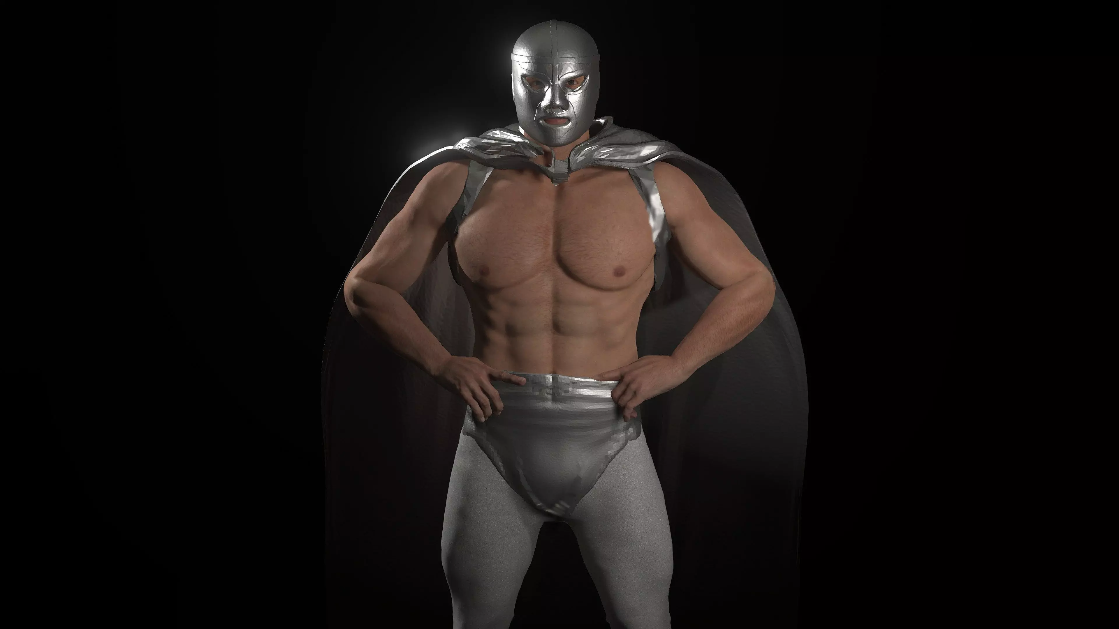 El Santo Low-poly 3D model_0