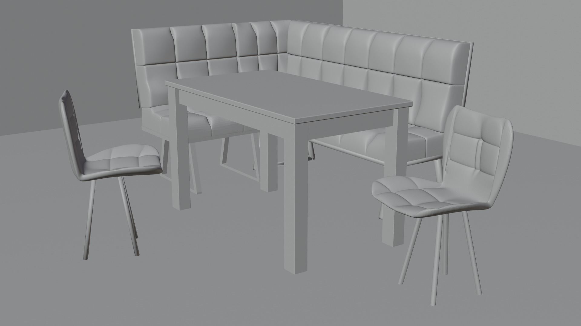 Kitchen furniture set 3D model_1