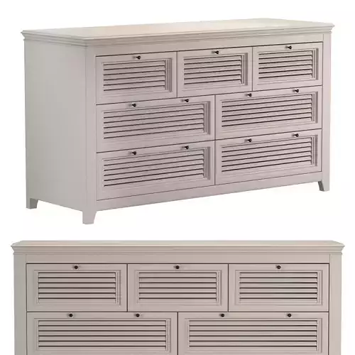 SHUTTER 7-DRAWER DRESSER 3D model