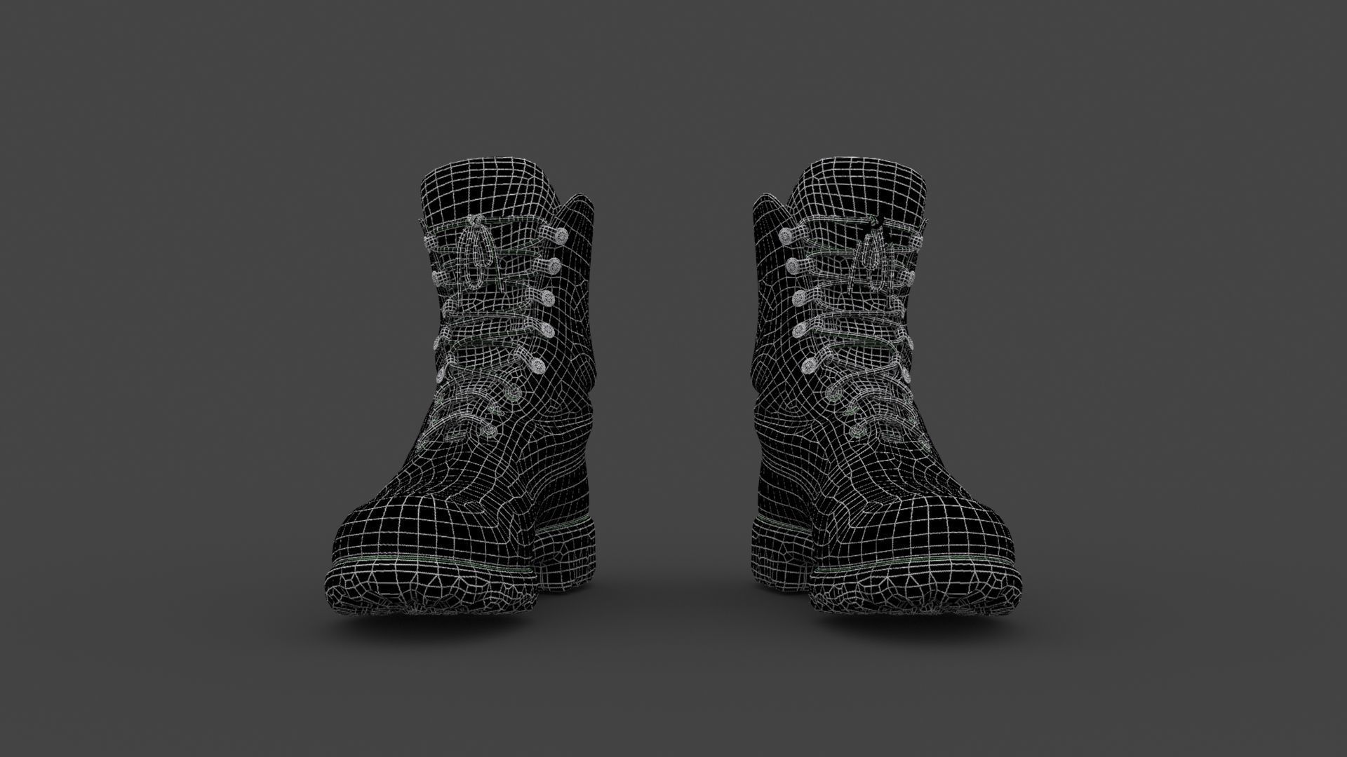 SHOE-006 Red Boots Low-poly 3D model_7