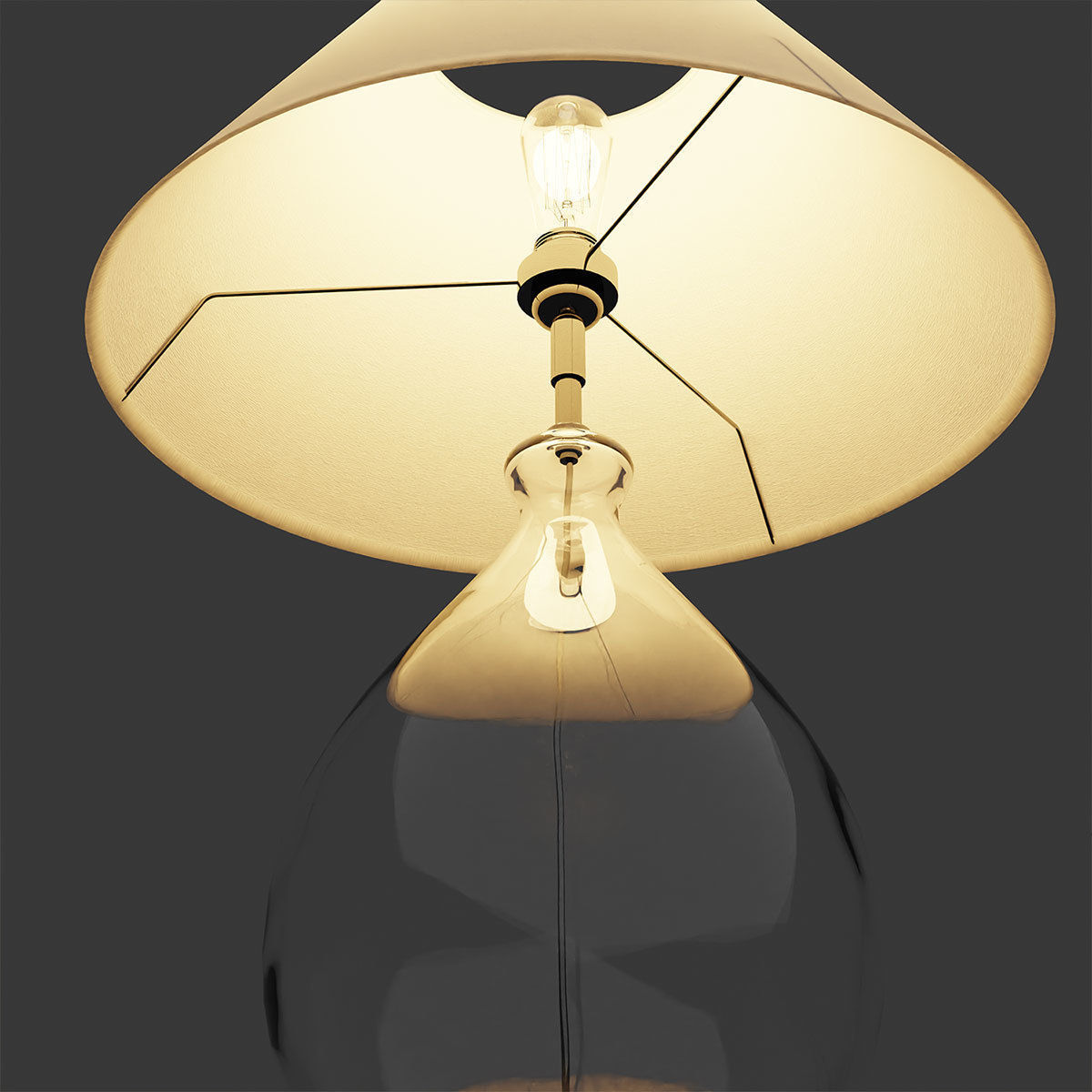 Modern table lamp - jar base Free 3D model_5