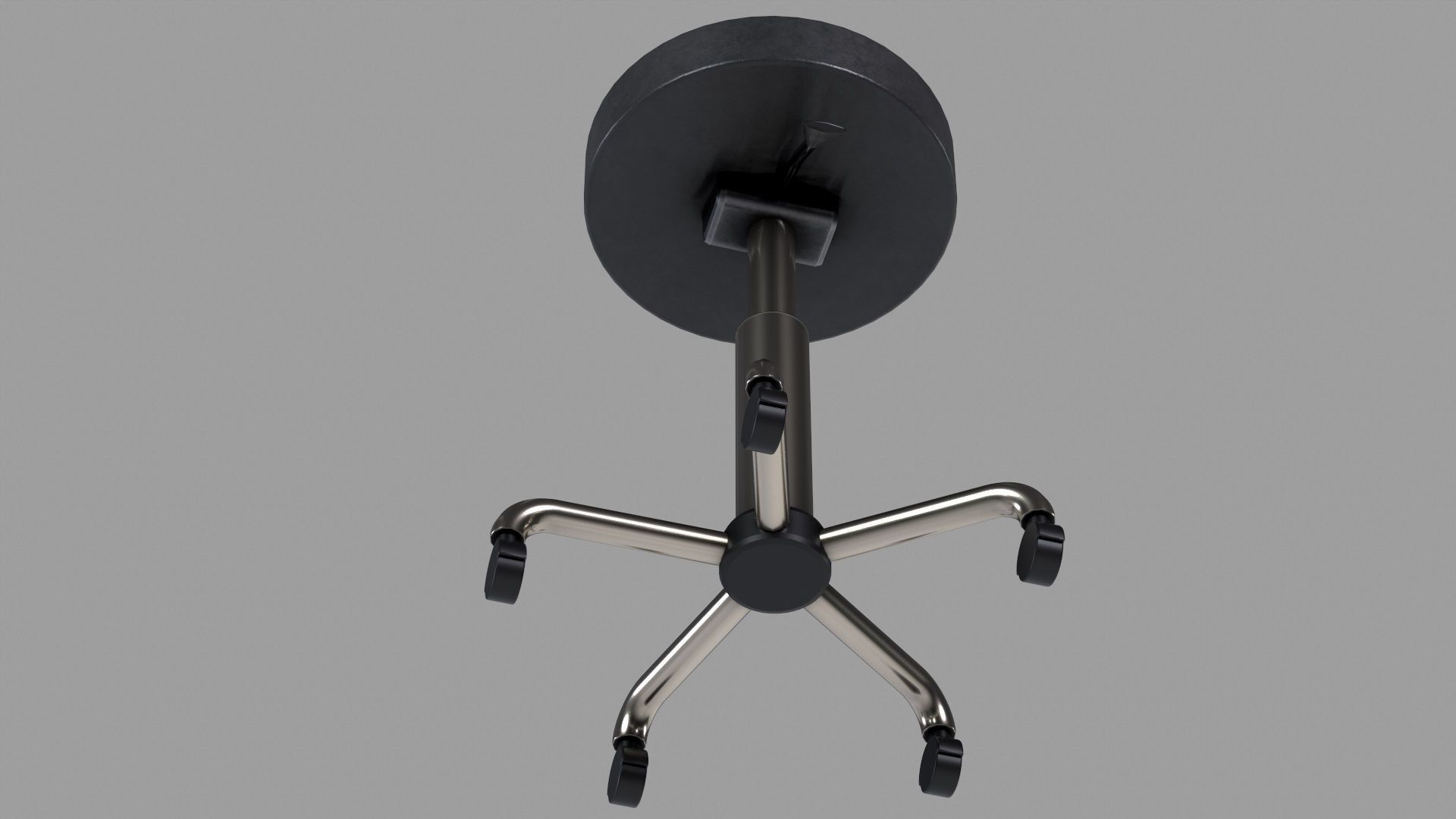 Medical Lab Stool Low-poly 3D model_5