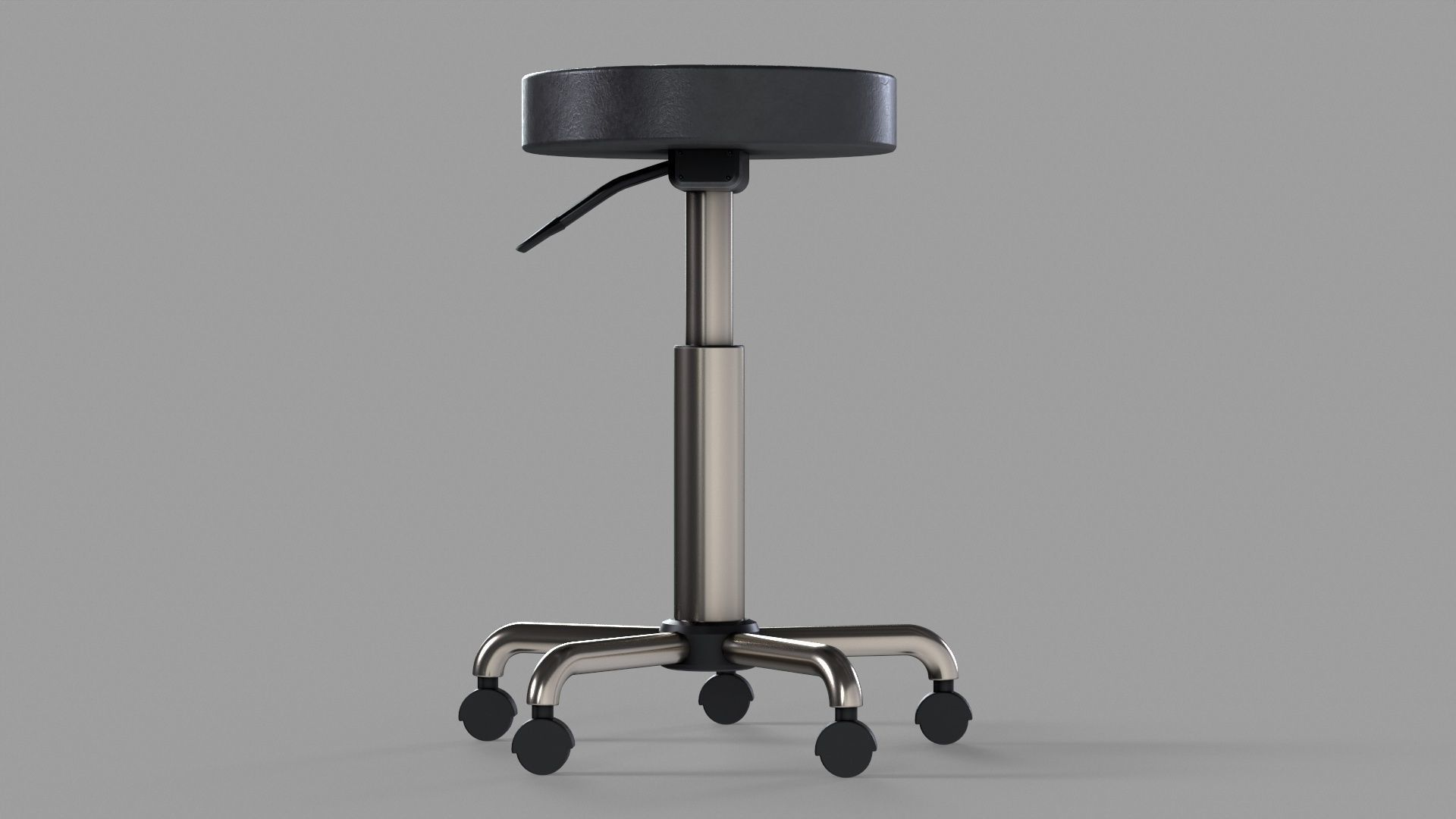 Medical Lab Stool Low-poly 3D model_10
