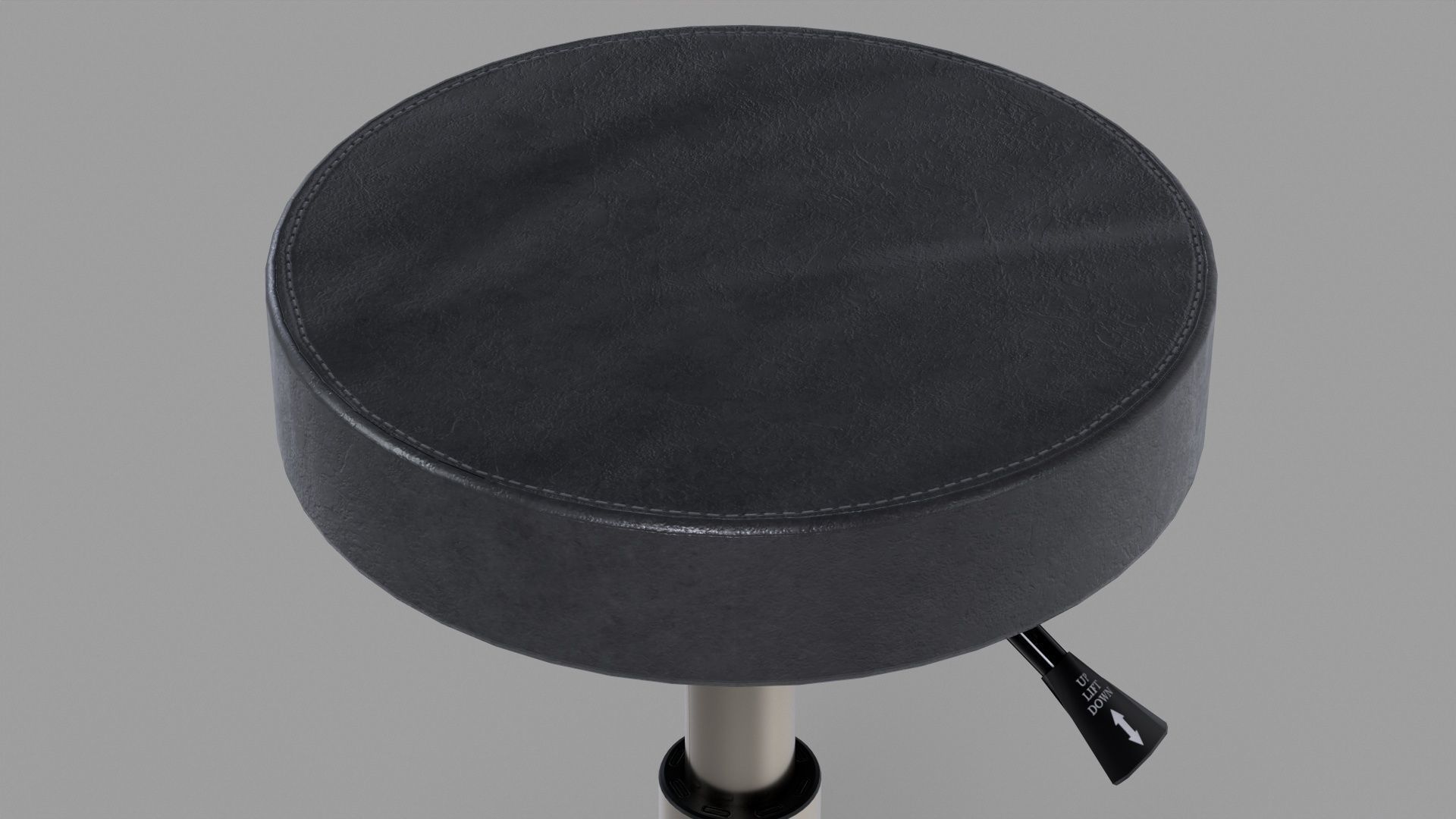 Medical Lab Stool Low-poly 3D model_3