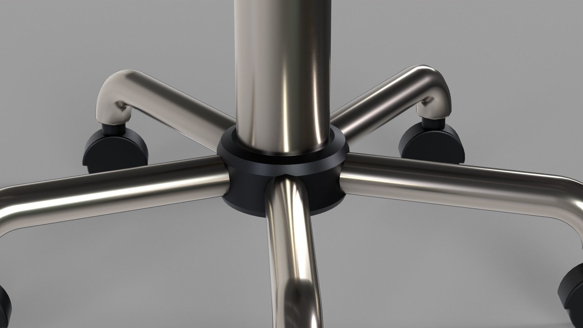 Medical Lab Stool Low-poly 3D model_7