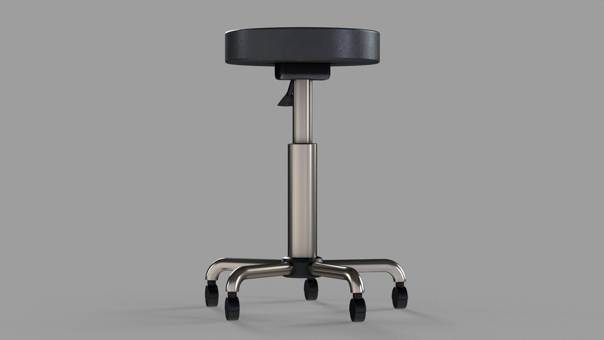 Medical Lab Stool Low-poly 3D model_11