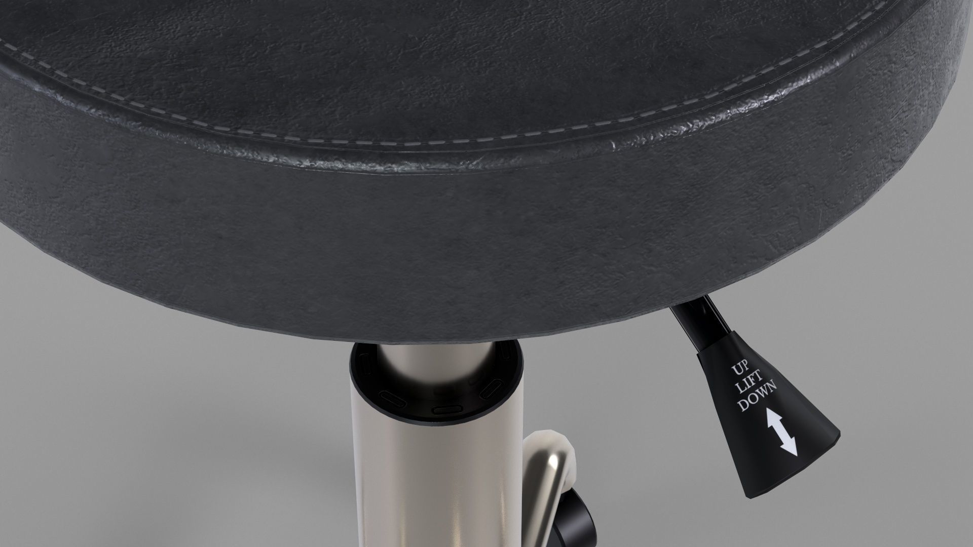 Medical Lab Stool Low-poly 3D model_4