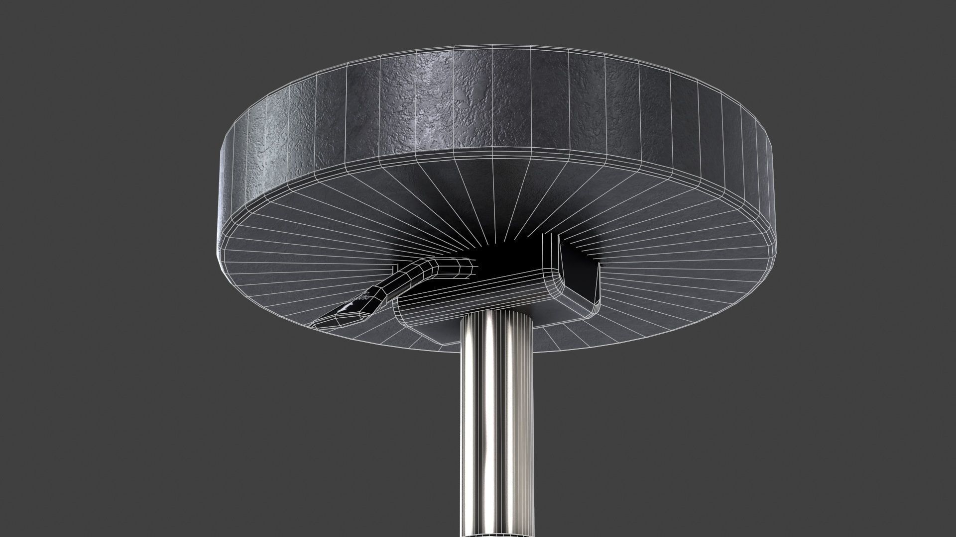 Medical Lab Stool Low-poly 3D model_14