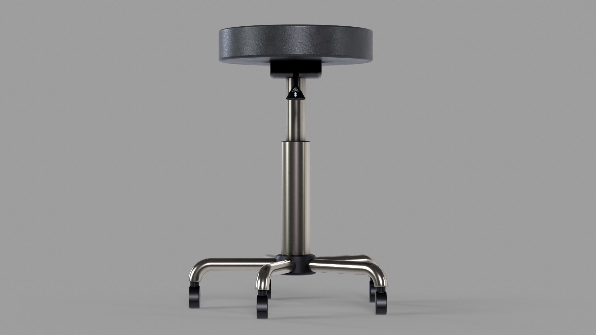 Medical Lab Stool Low-poly 3D model_9