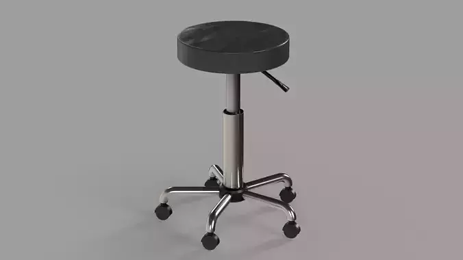 Medical Lab Stool Low-poly 3D model