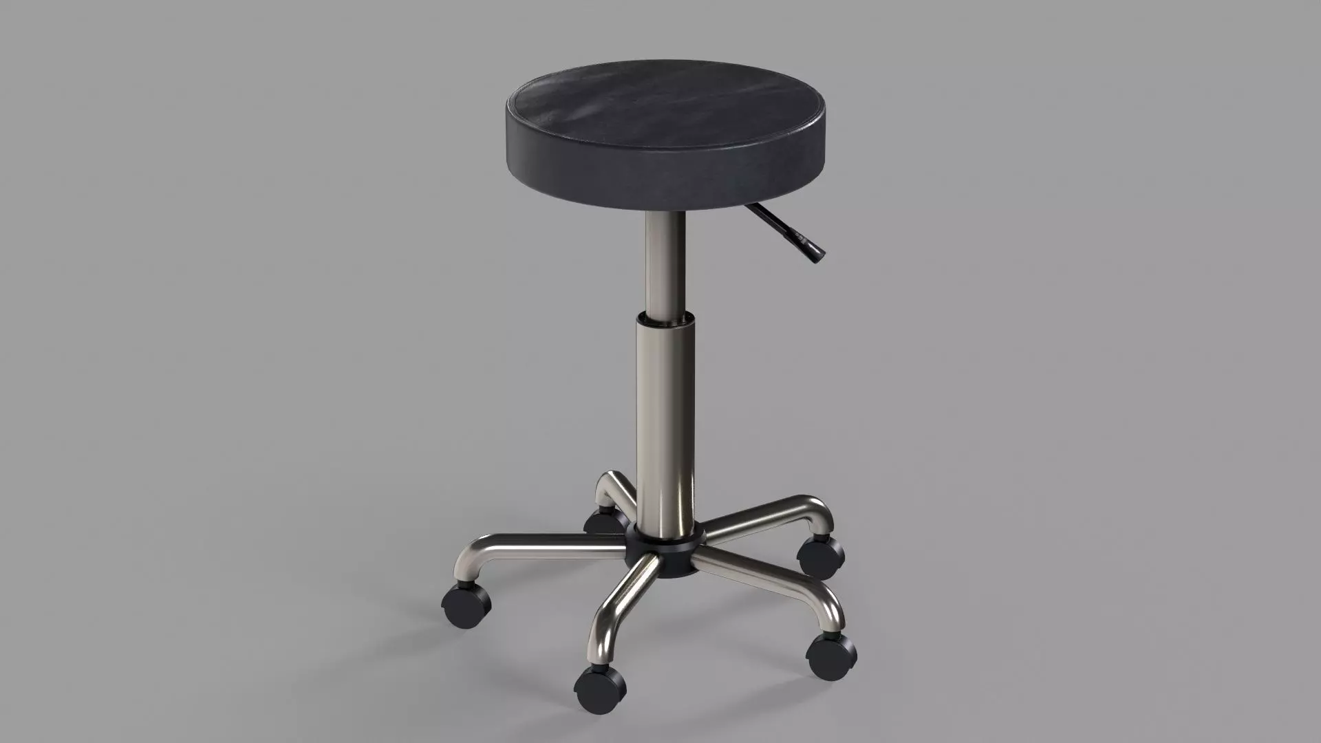 Medical Lab Stool Low-poly 3D model_0