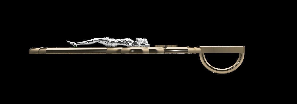 Pendant kt6 cross 3D print model_14