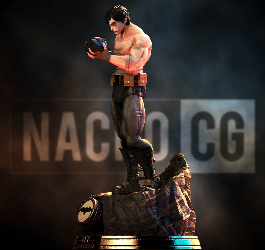 Fan Art Bruce Wayne - Statue 3D print model_3