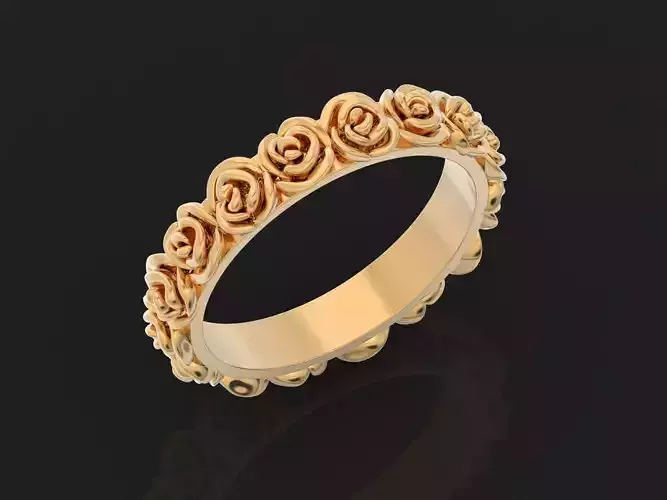   rose wedding ring  carerra without stones