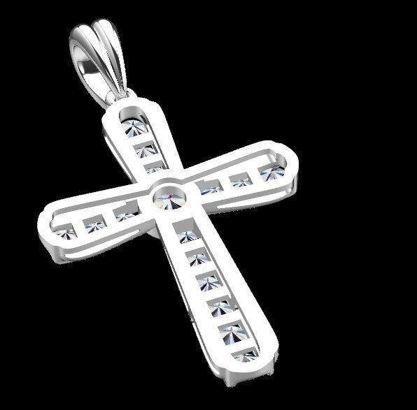 Pendant sm4 cross  3D print model_13