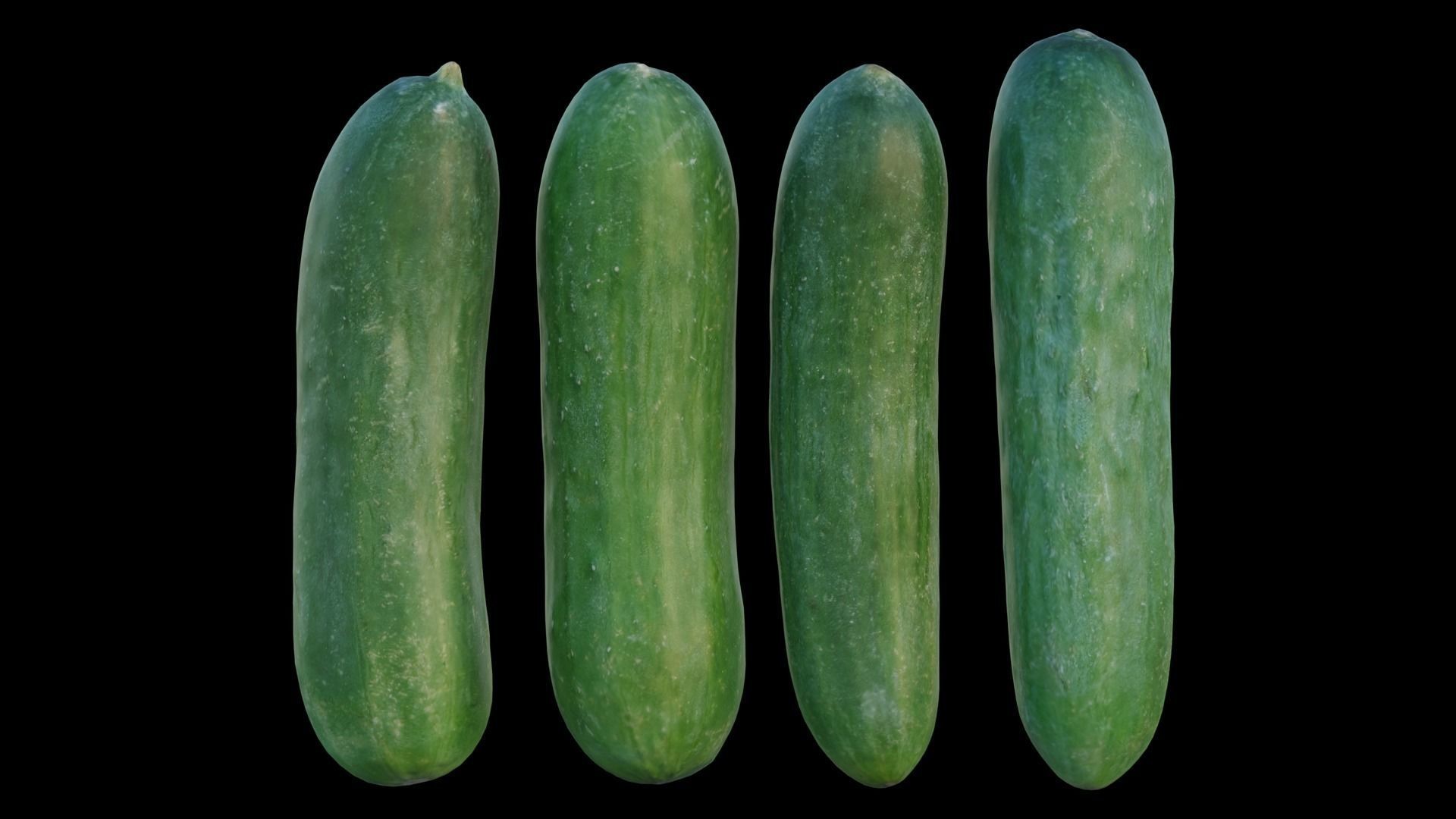 baby cucumber 3D model_1