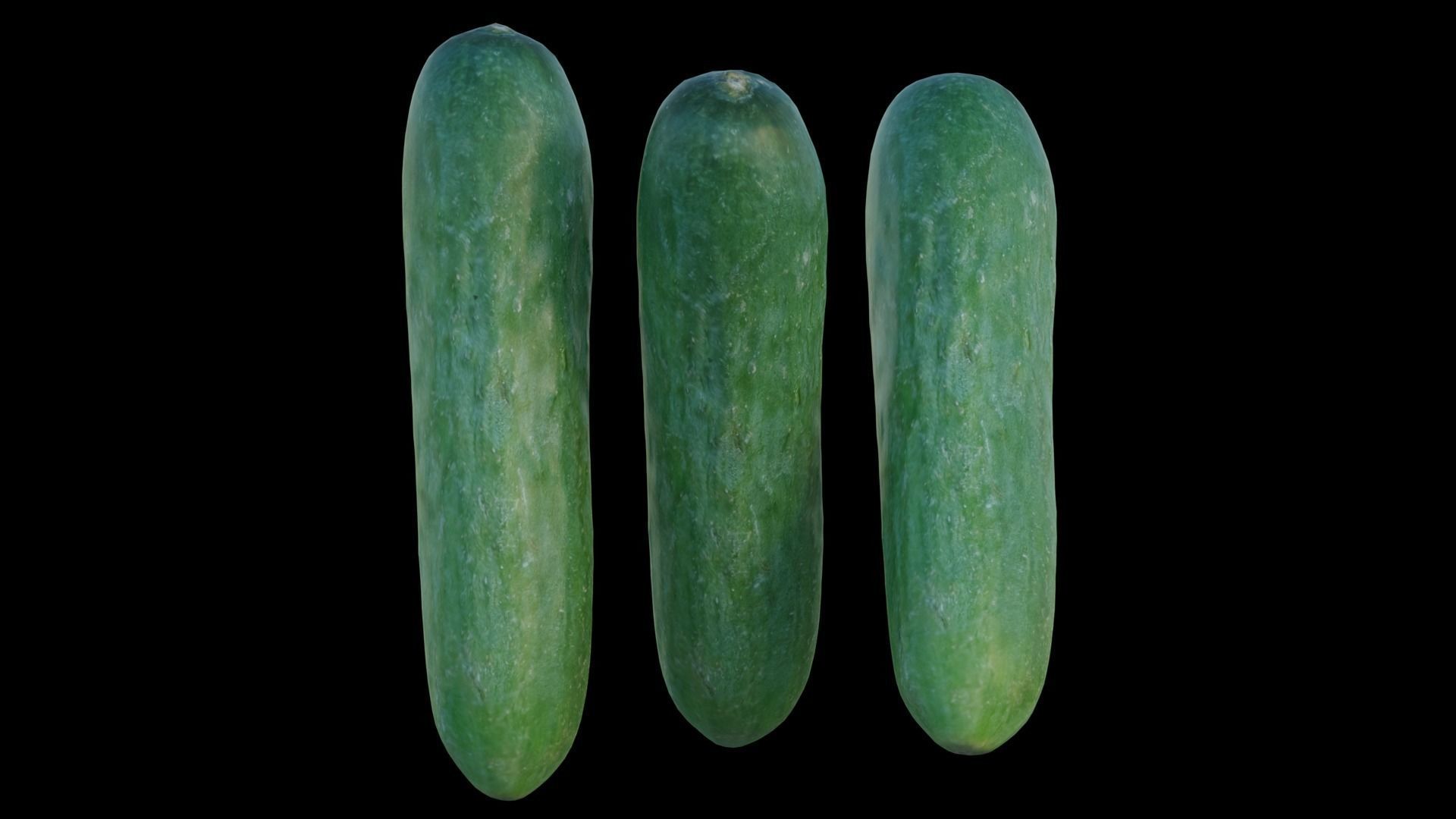 baby cucumber 3D model_5