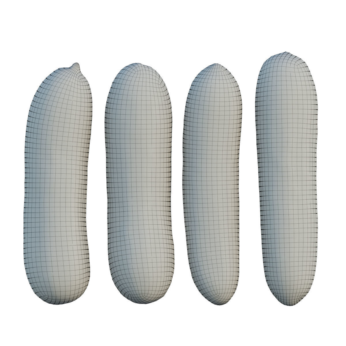 baby cucumber 3D model_8