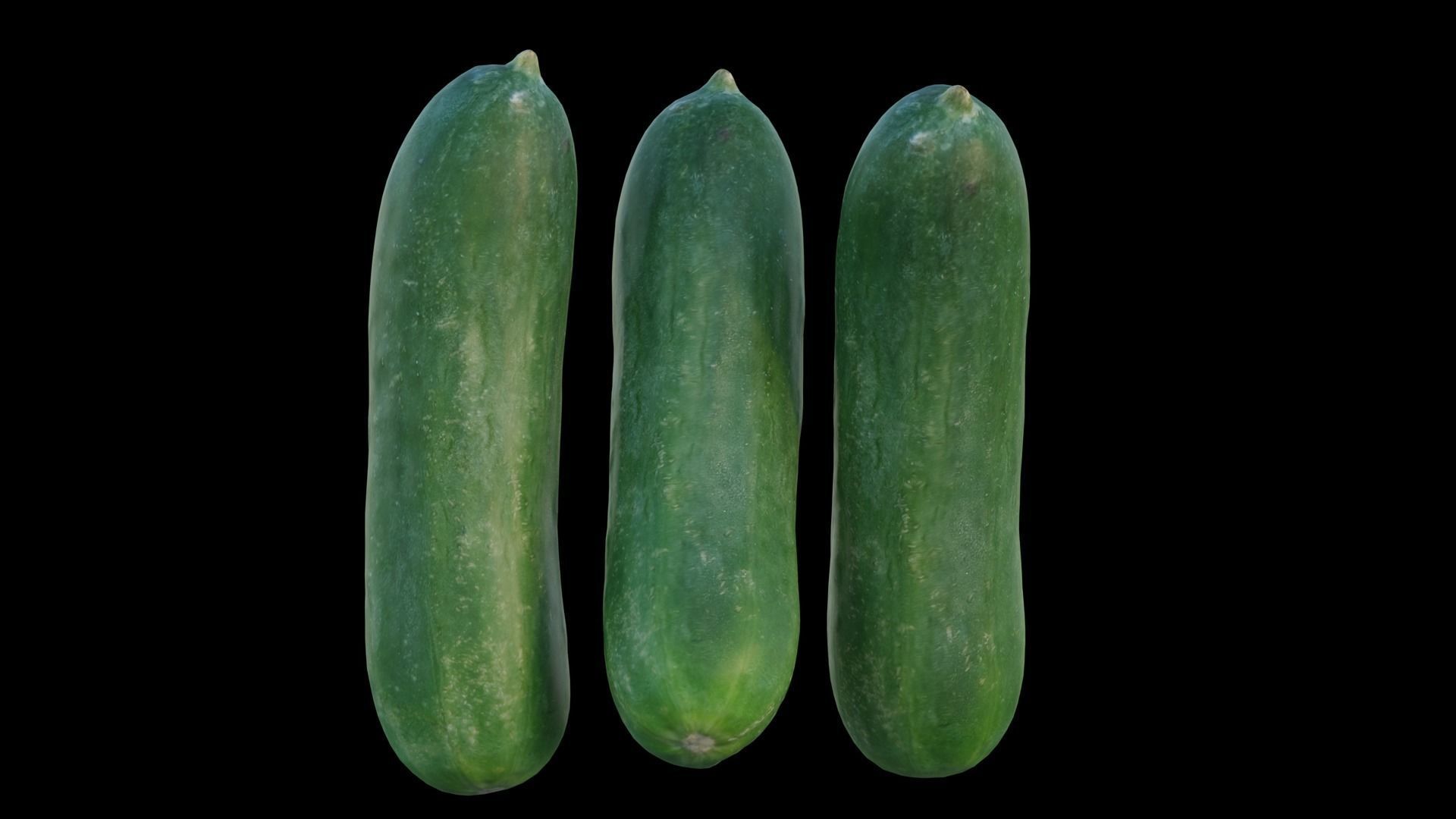baby cucumber 3D model_3