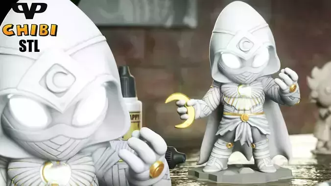Moon Knight 2022 Chibi STL for 3D Printing ChibiSTL 3DXM