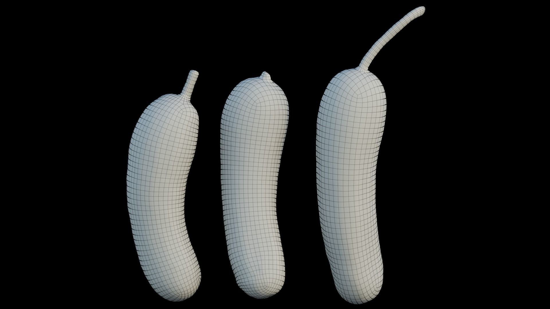 baby cucumber 03 3D model_7