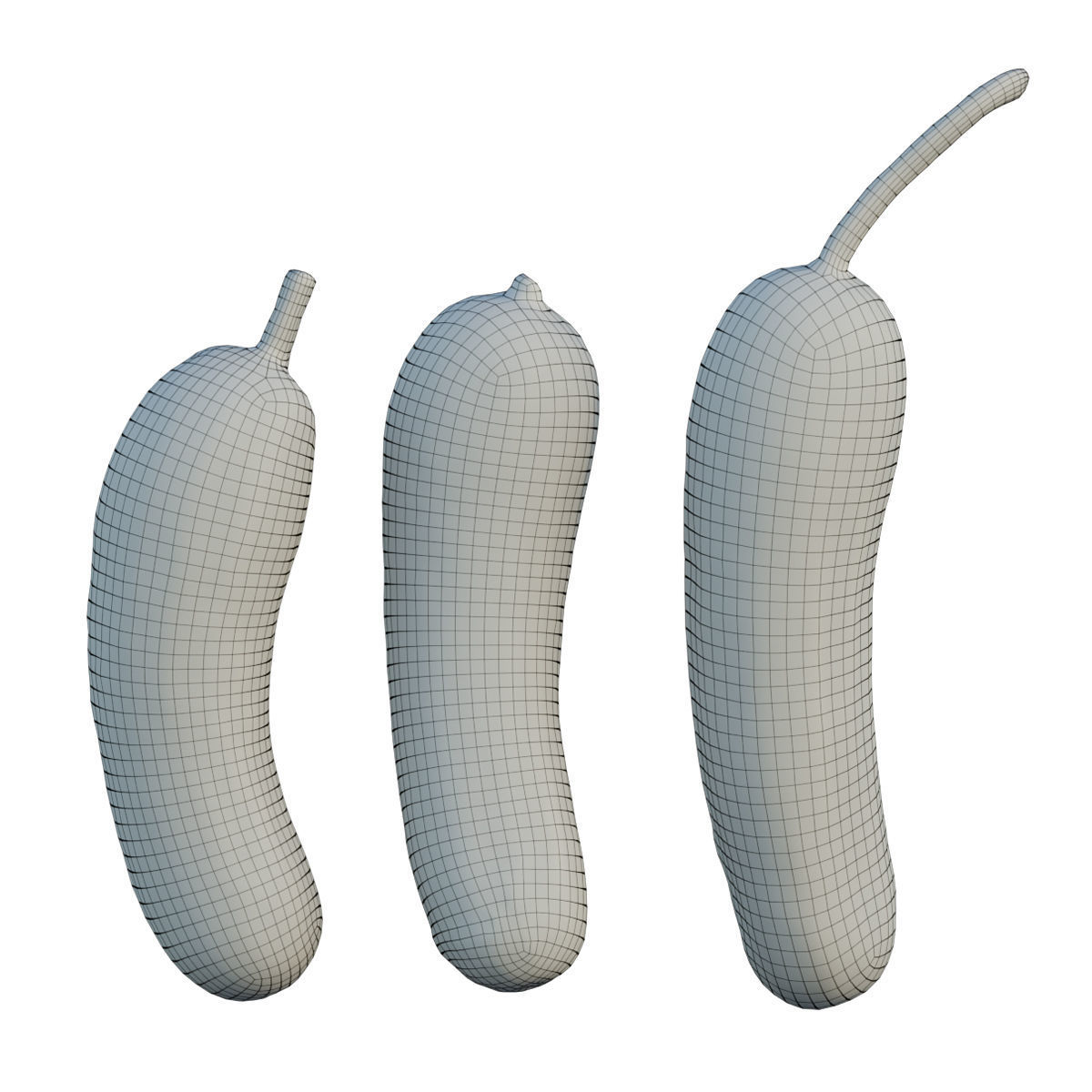 baby cucumber 03 3D model_1