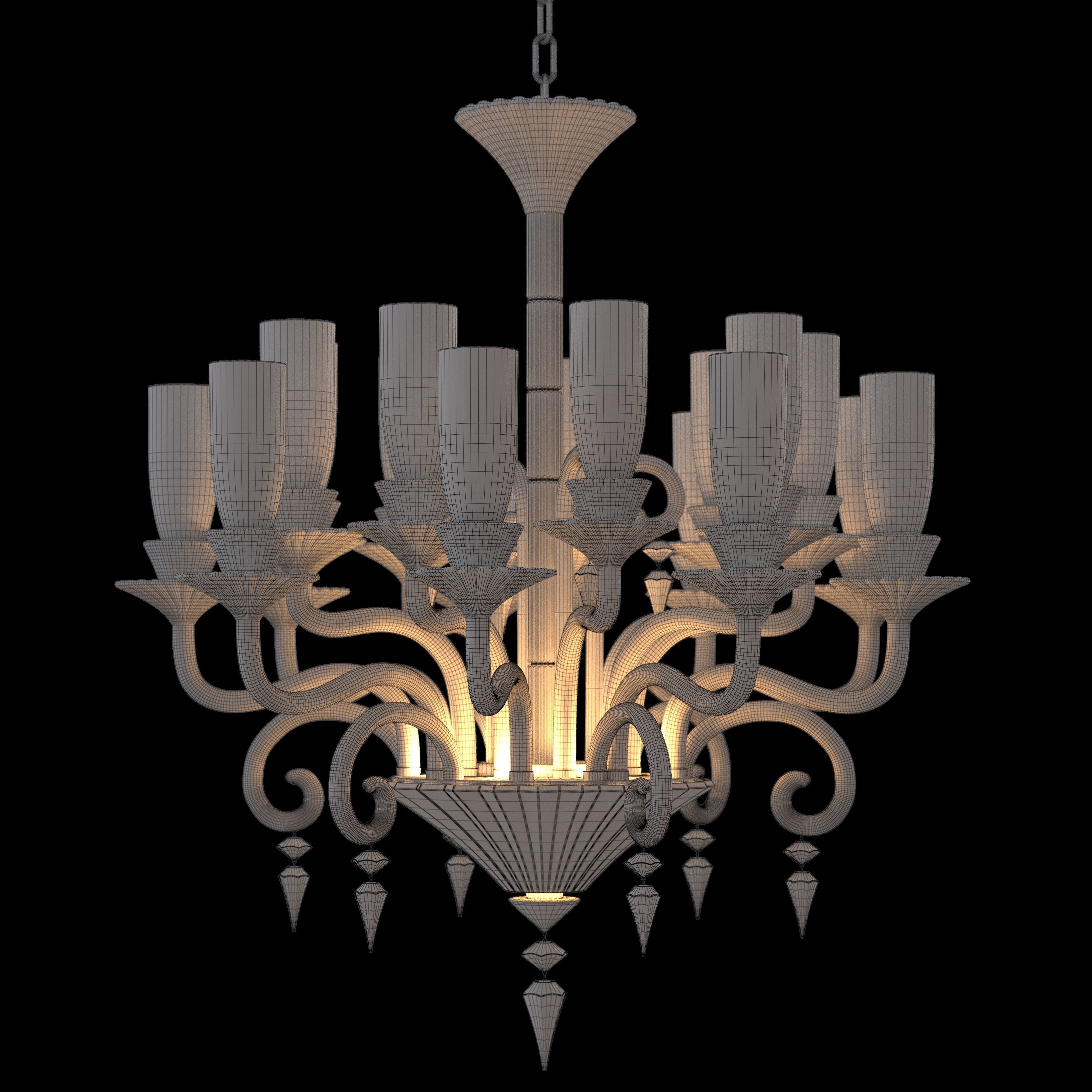  MILLE NUITS CHANDELIER 18L HSH 3D model_3
