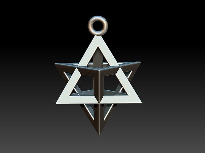 Merkabah star of david pendant 3D print model