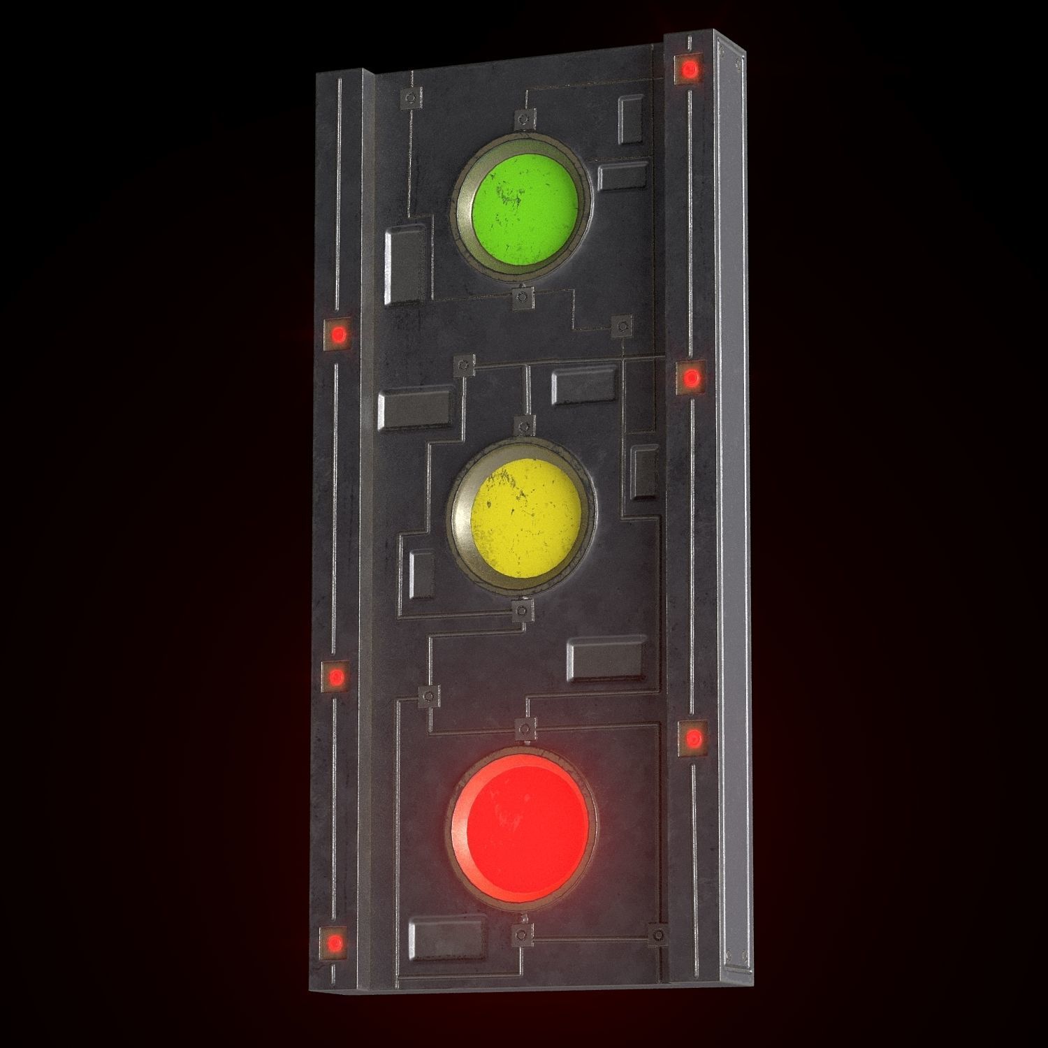 20 Scifi Urban Kitbash Vol 1 Low-poly 3D model_7