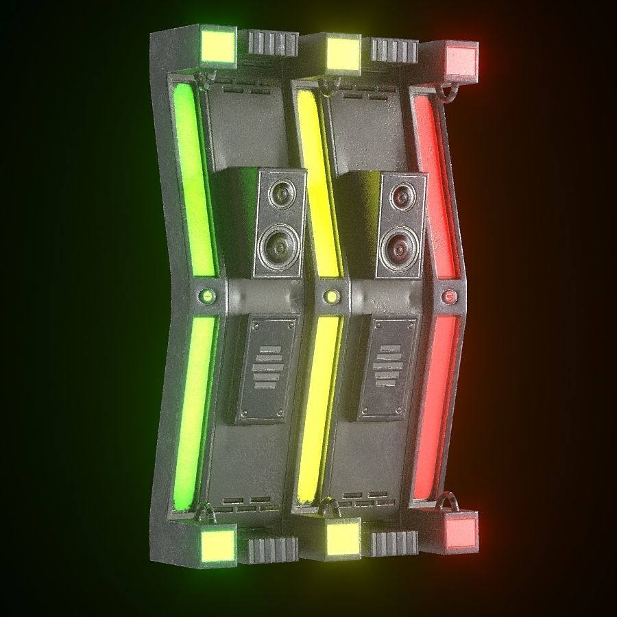 20 Scifi Urban Kitbash Vol 1 Low-poly 3D model_6