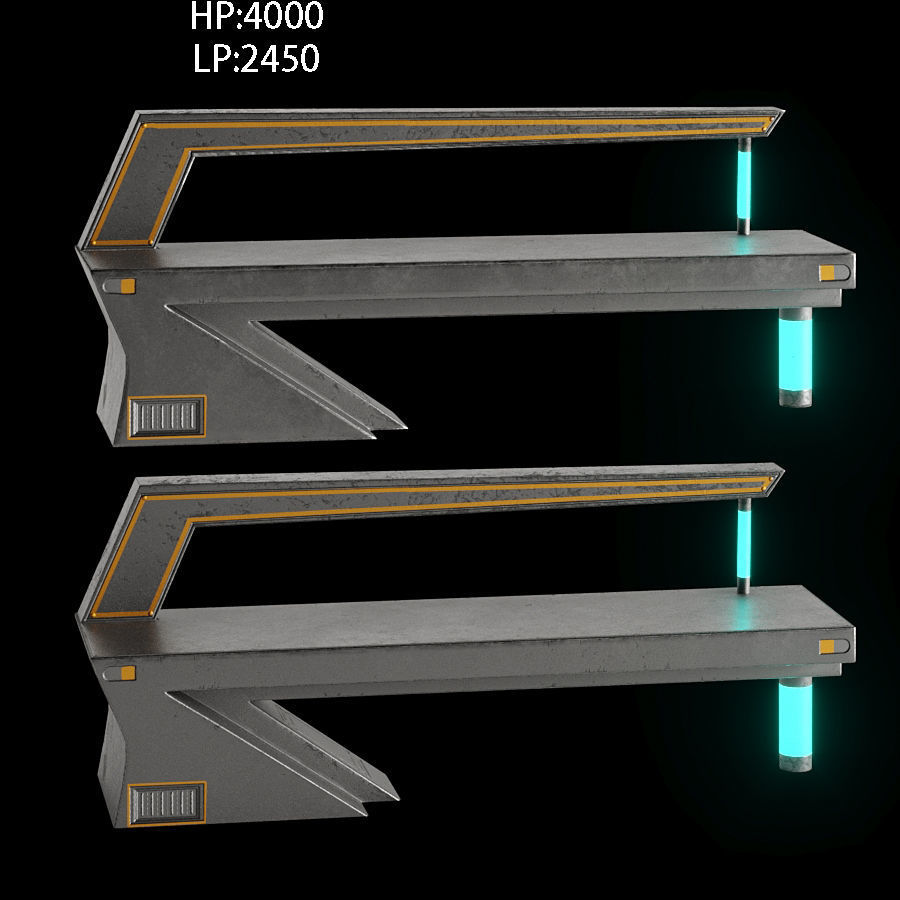 20 Scifi Urban Kitbash Vol 1 Low-poly 3D model_3