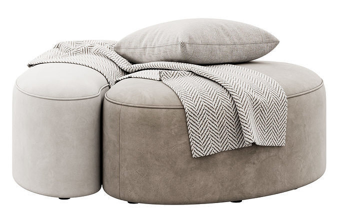 Goa Poufs by ETRO Home Interiors 3D model 6