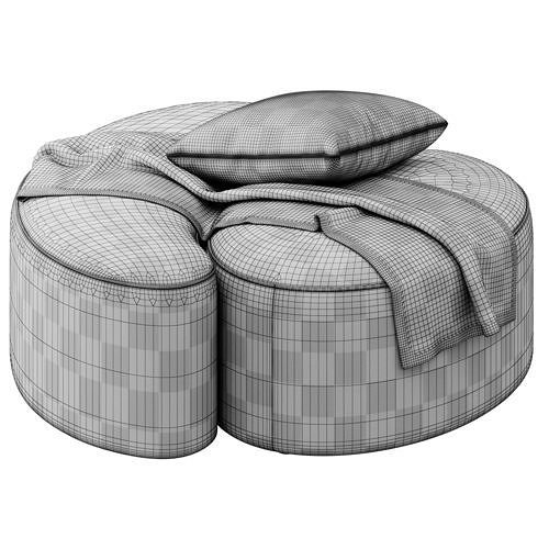 Goa Poufs by ETRO Home Interiors 3D model 5