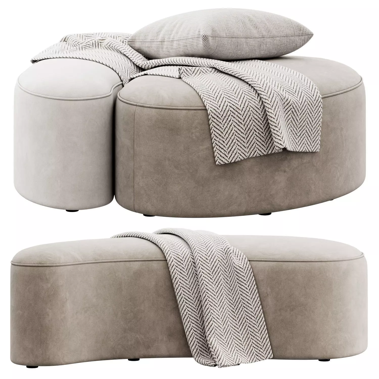 Goa Poufs by ETRO Home Interiors 3D model
