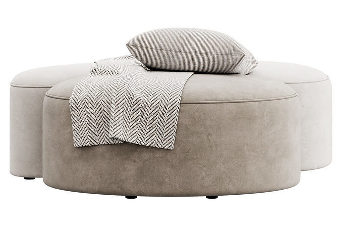 Goa Poufs by ETRO Home Interiors 3D model 7