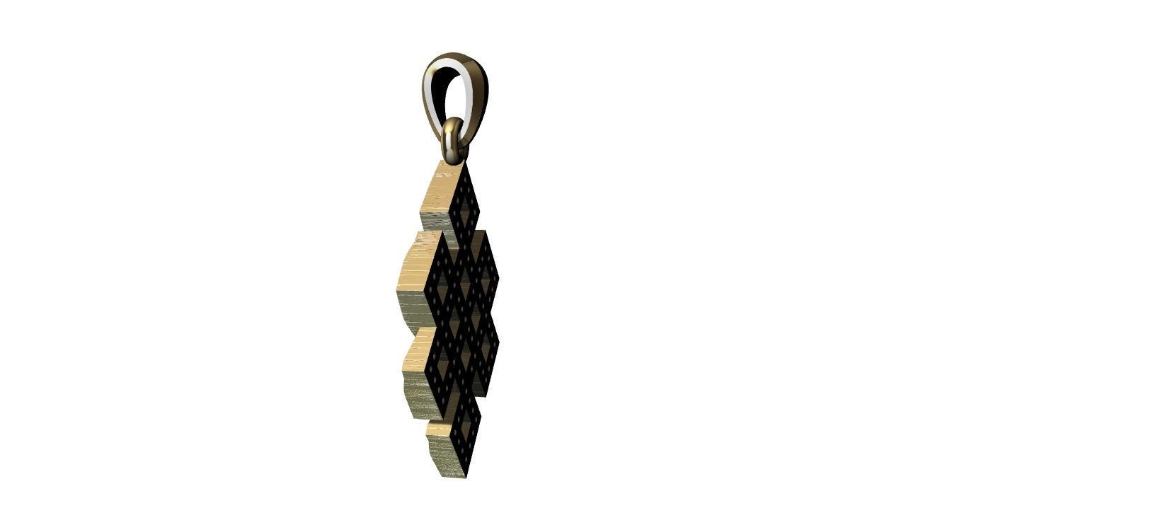 Endless Knot Pendant with brilhants - No sem Fim 3D print model_12