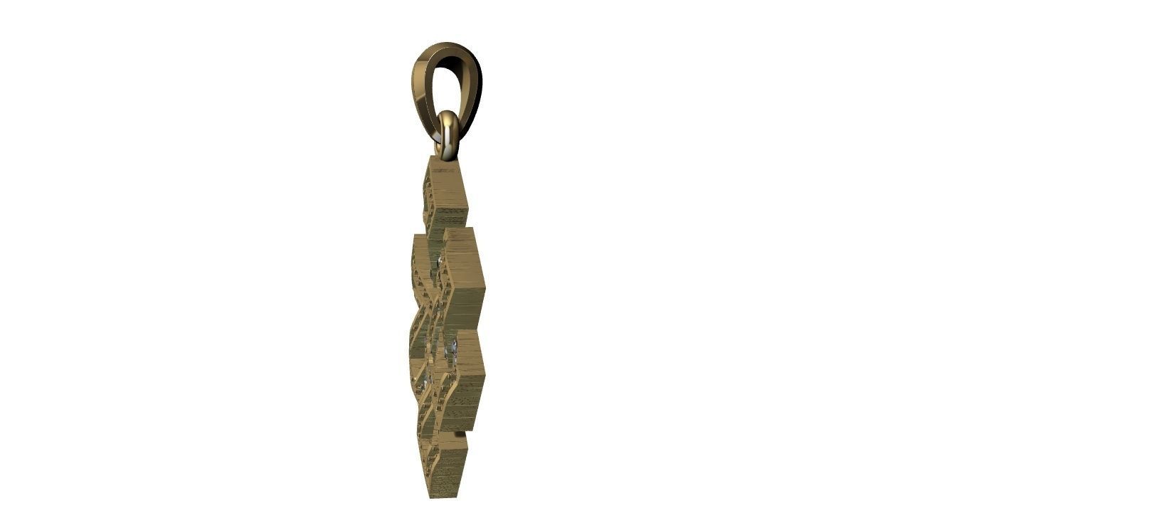 Endless Knot Pendant with brilhants - No sem Fim 3D print model_10