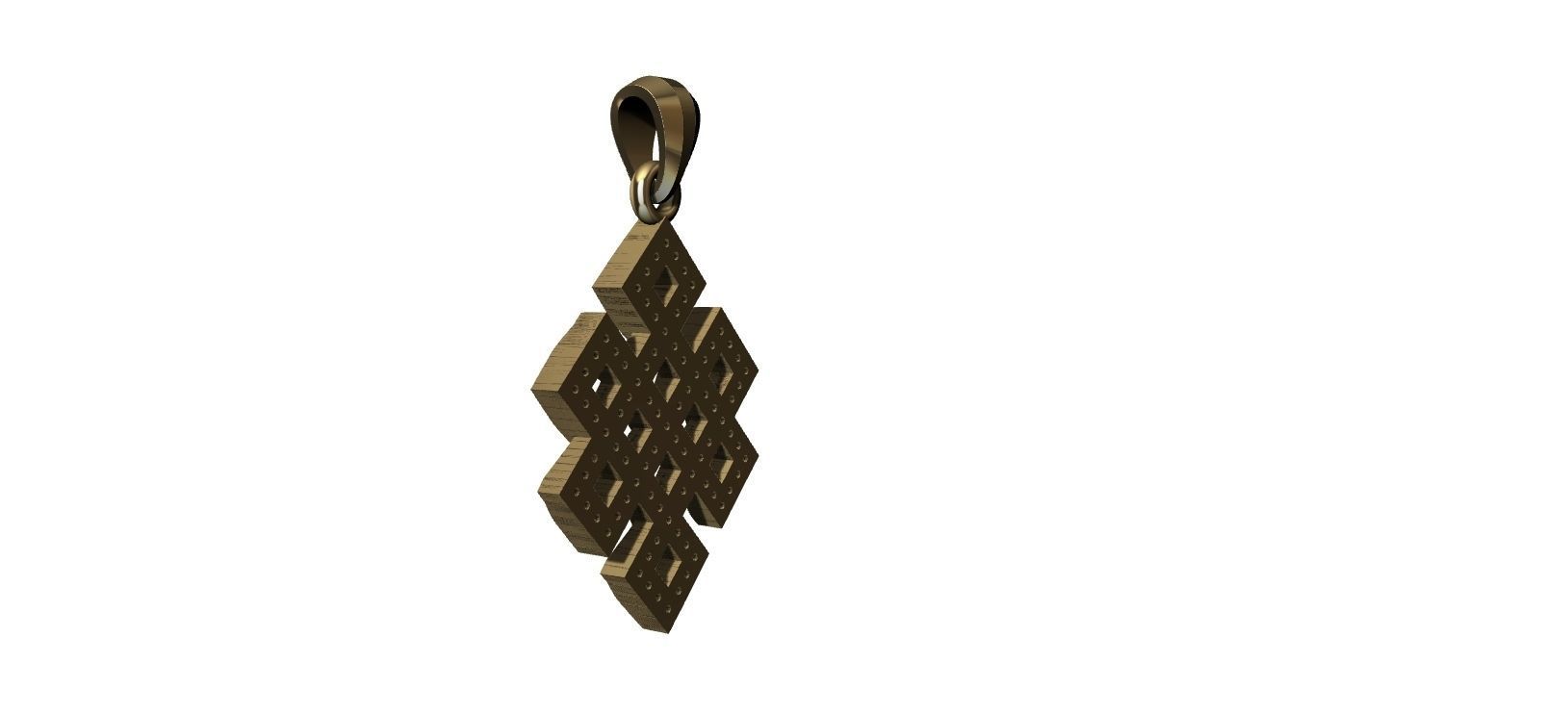 Endless Knot Pendant with brilhants - No sem Fim 3D print model_13