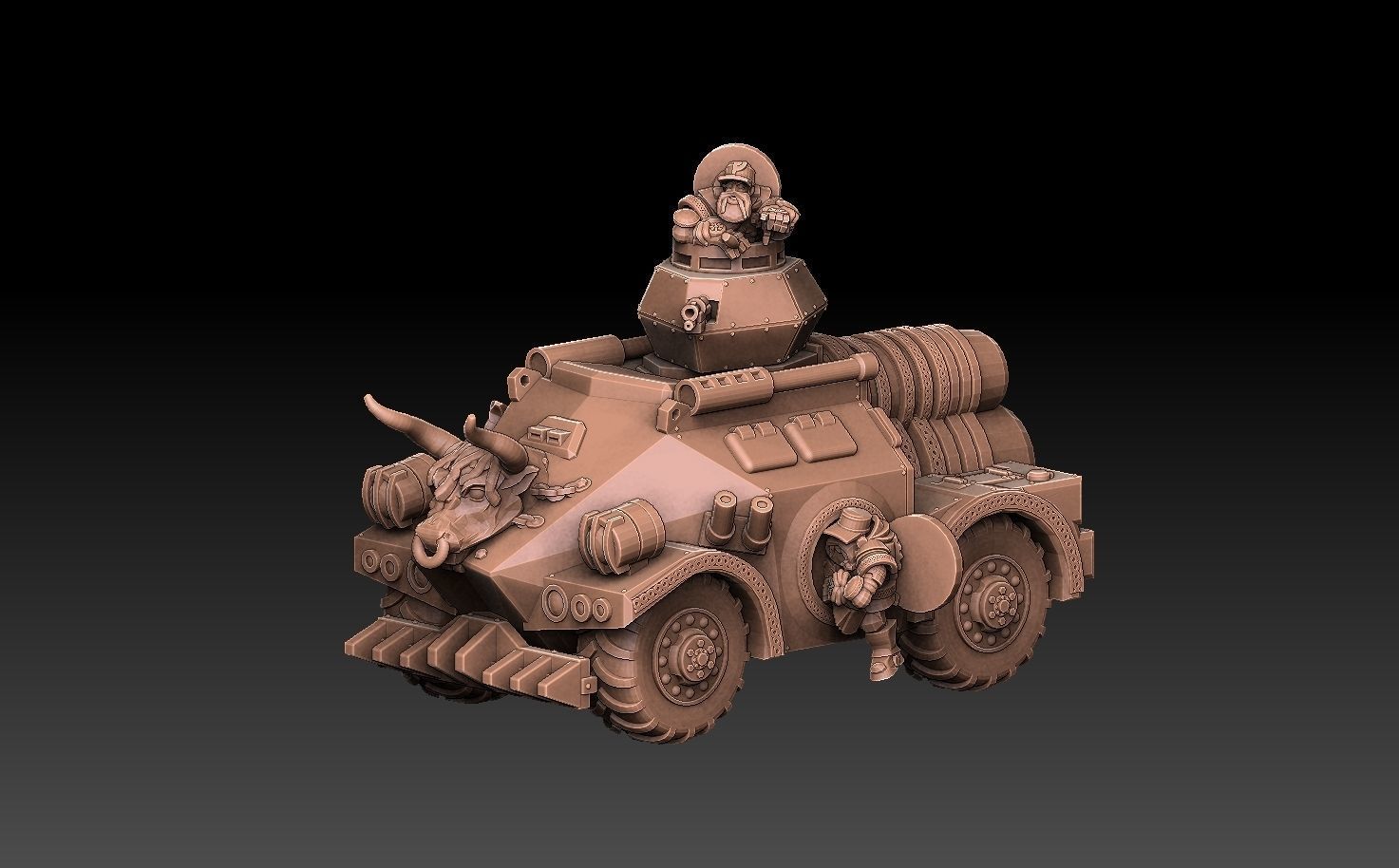 Space Dwarf Rocket APC 3D print model_6
