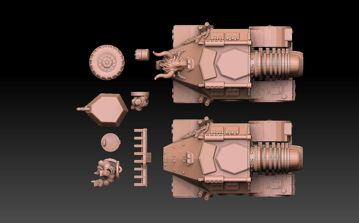 Space Dwarf Rocket APC 3D print model_7