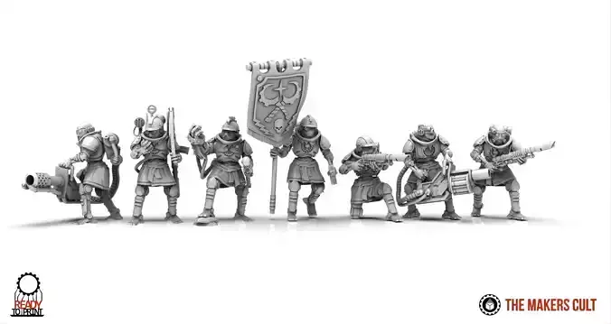 Dark Techno - Infantxii Specialists and Recruits 3D print model
