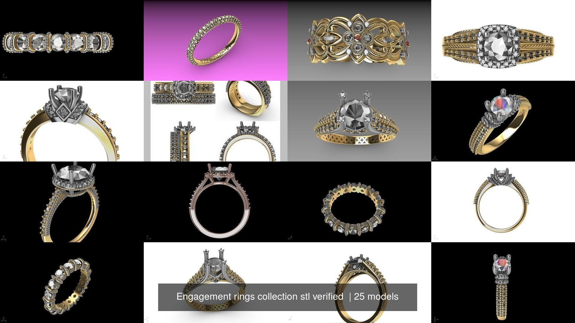 Engagement rings collection stl verified  _2