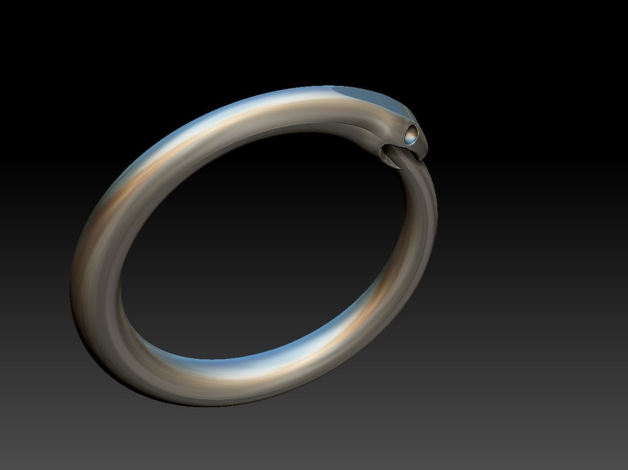 Ouroborus Straight ring 3D print model_3
